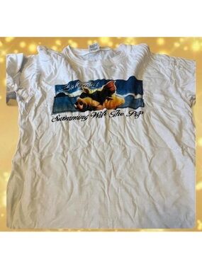 White Graphic Short Sleeve Tee - Swimming With The Pups